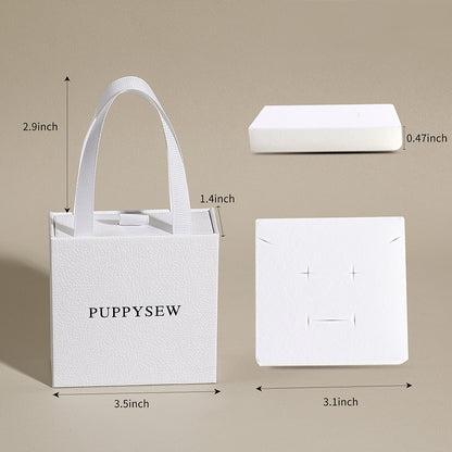 3.7" Hand Carry Gift Box Boutique Jewelry Box Sponge Filled Drawer Display Kraft Box