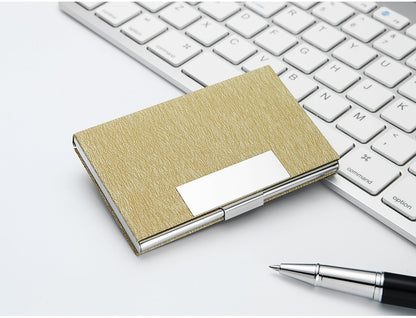 PU Leather W/Stainless Steel Business Card Cases