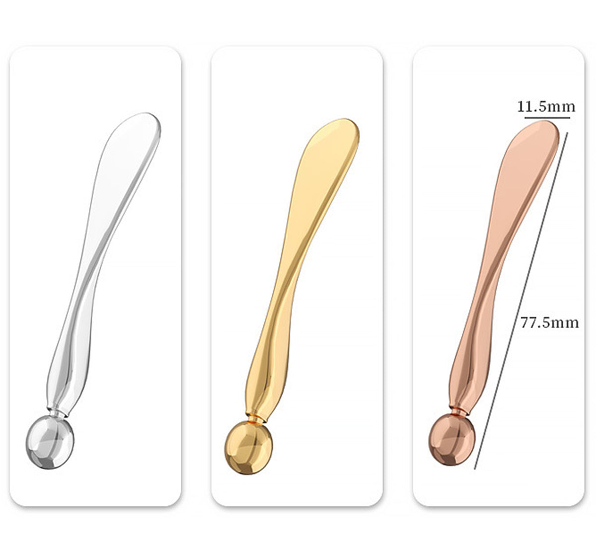 Metal Eye Cream Applicator Face Roller Massager Tool