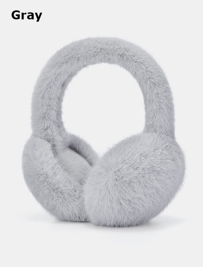 Foldable Ear Muffs for Women Faux Fur Winter Earmuffs Fluffy Ear Warmers Cute Ear Covers