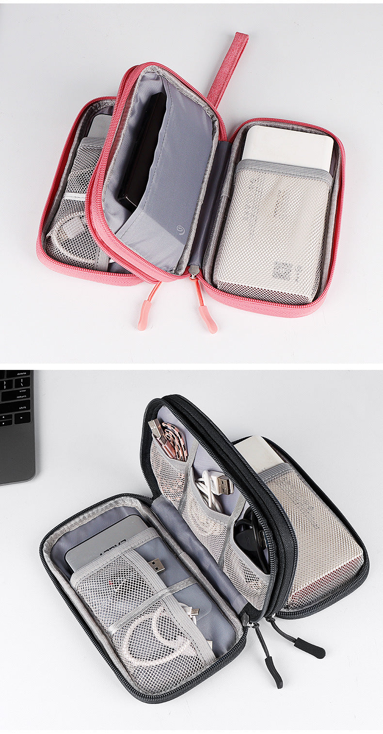Electronic Organizer Travel Cable Organizer Bag Pouch (1 Layer)