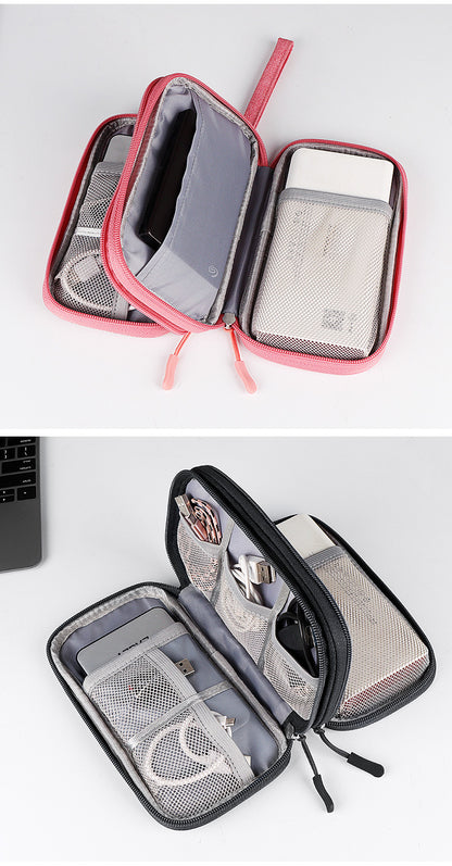 Electronic Organizer Travel Cable Organizer Bag Pouch (1 Layer)