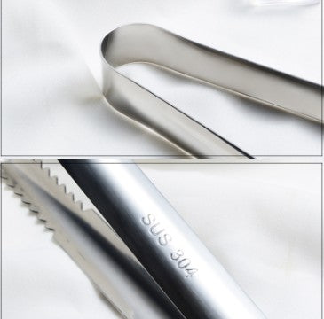 Kitchen Tool High-Grade Stainless Steel Ice Clip Sugar Cube Clip (Small)