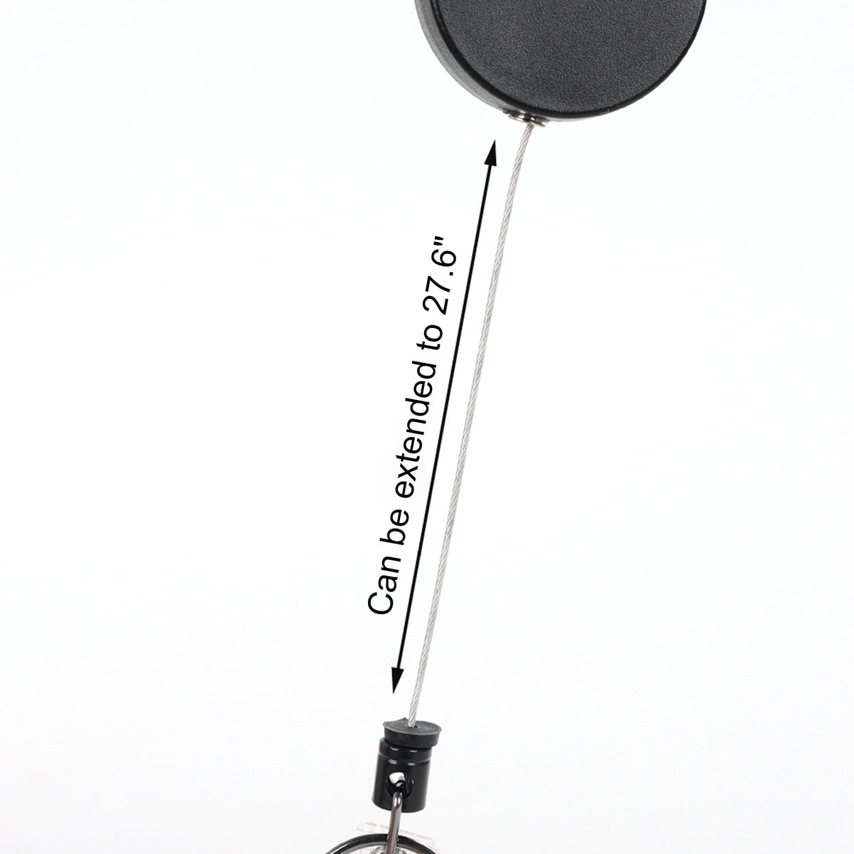 Retractable Badge Reel ID Holder Paracord Keychain