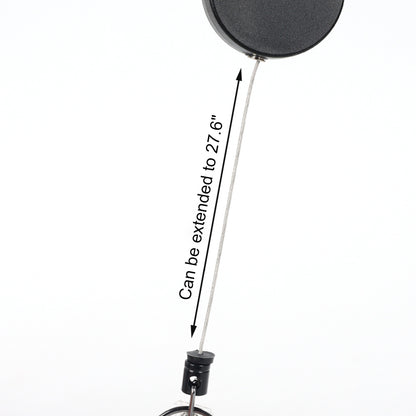 Retractable Badge Reel ID Holder Paracord Keychain