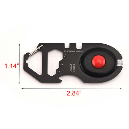 Stainless Steel Bike Portable Mini Repair Tool cards w/ LED Light