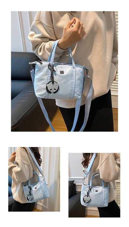 Nylon Grocery Shopping Tote Bag Single Shoulder Bag Cross Body Bag Sport Bag