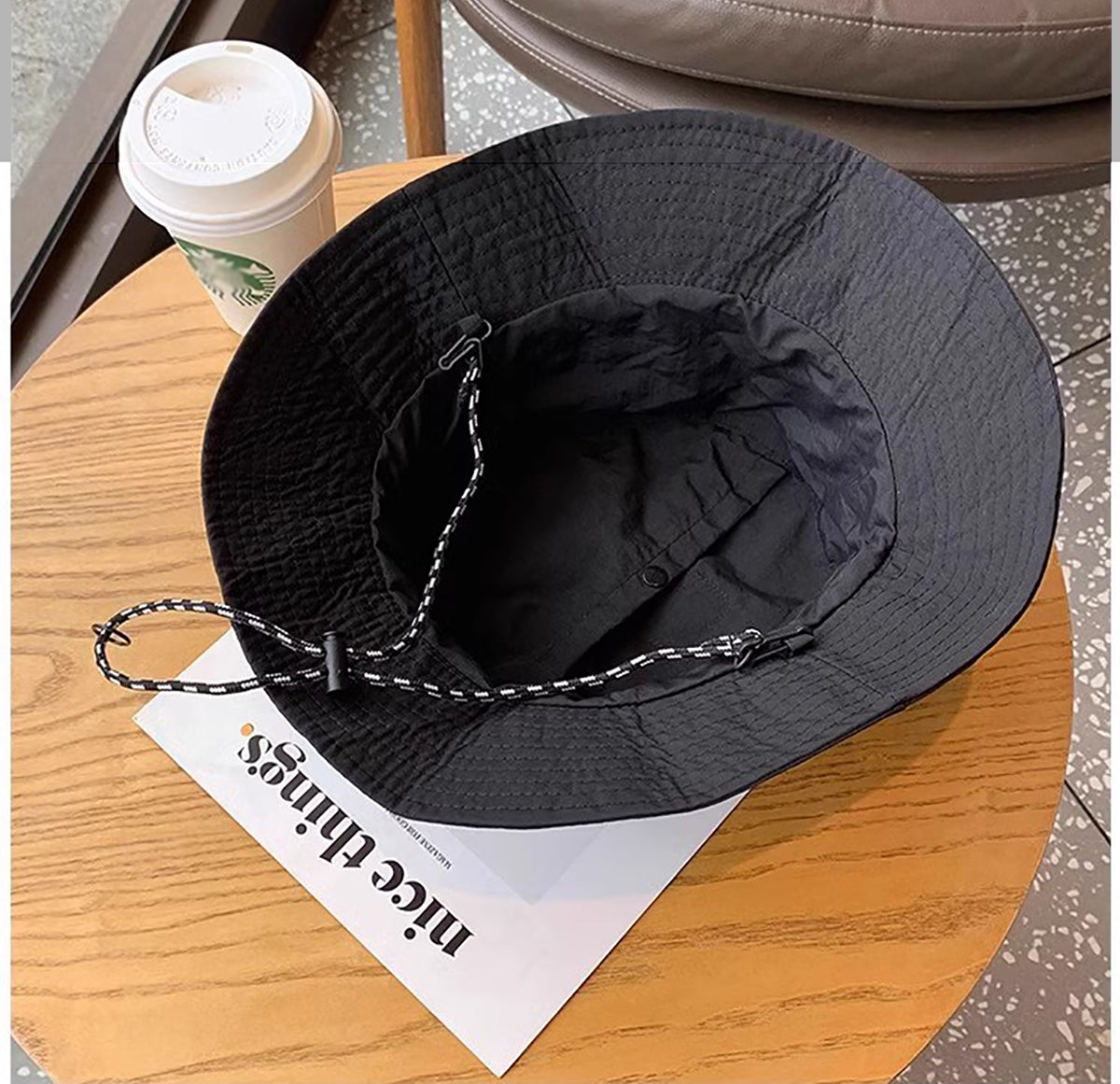 Quick Dry Packable Bucket Hat Outdoor Water-Resistant Sun Hats with Hanging Hook