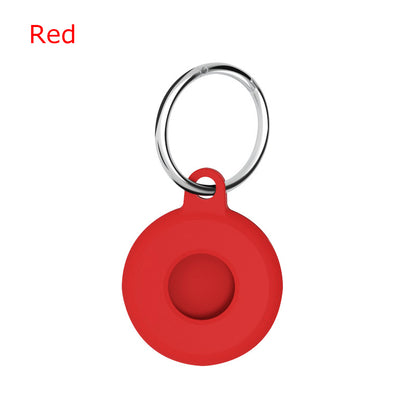 Circular Silicone Key Tag Tracker Cover Access Card Sleeve Anti-Lost Protector Holder W/ Key Ring
