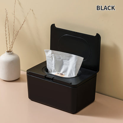 Tissue Box Holder, Multi-Functional Tissue Box Cover with Remote Control Holder
