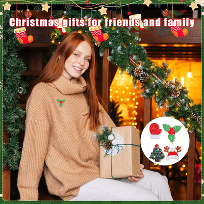 Christmas Enamel Lapel Pins Brooch Pin Badge Christmas Tree Snowman Holiday Cartoon Backpack Pin