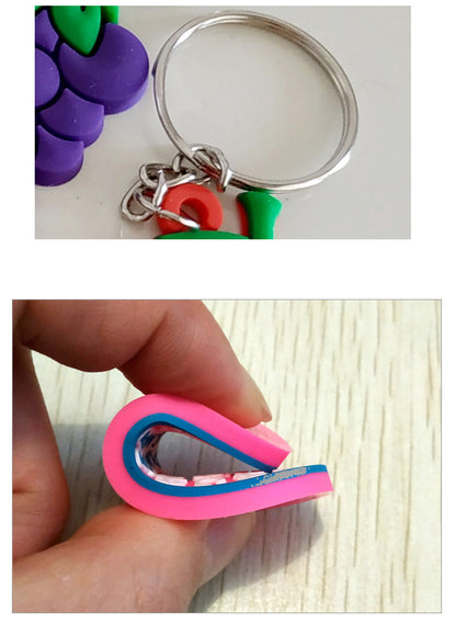 Custom 3D Raised Shaped Soft Touch PVC Keychain - Two Sides Printing