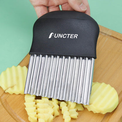 Large Crinkle Cutter Potato Knife Cutter French Fry Slicer Potato Cutter Fruit Vegetable Chopper