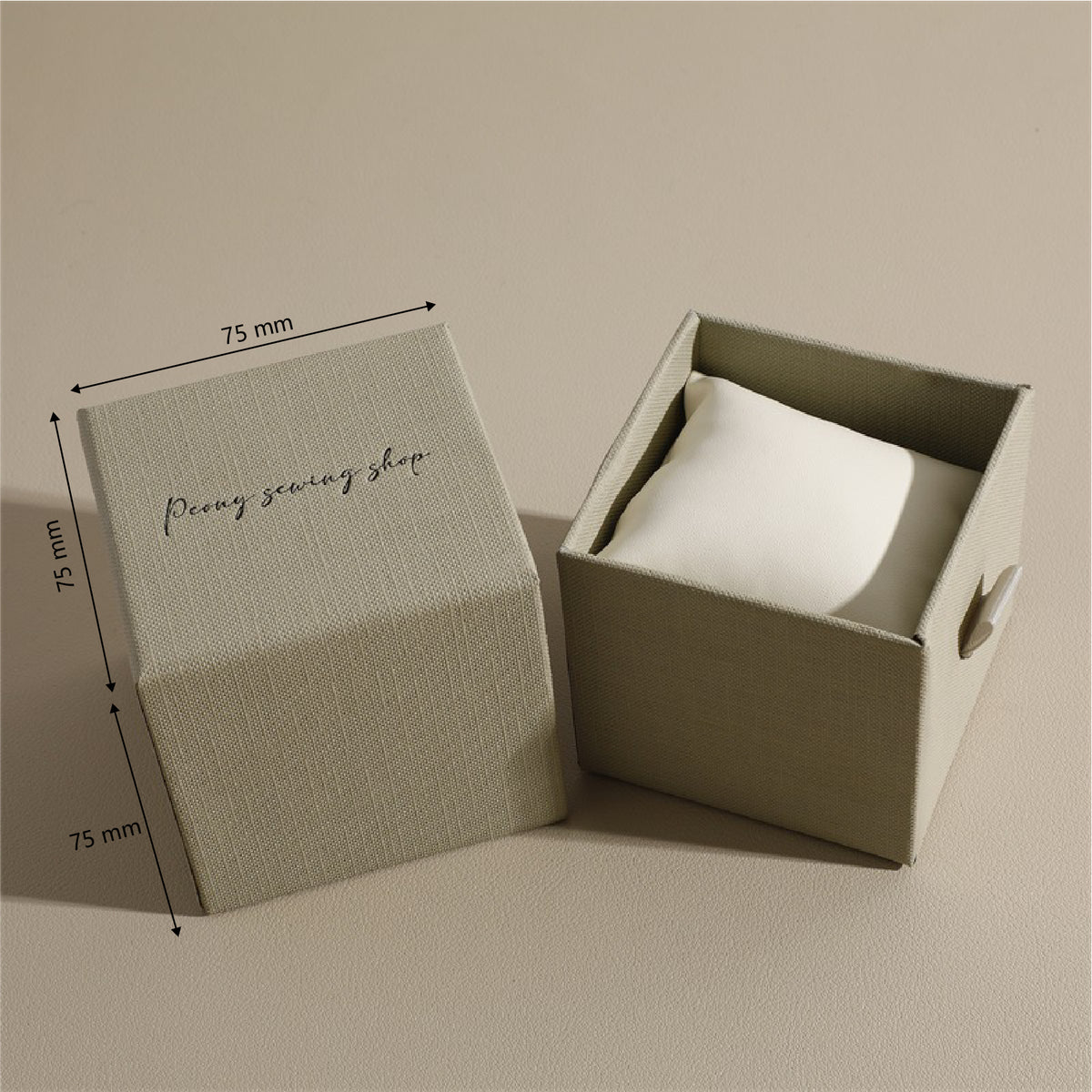 3" Watch Box Saffiano Texture Gift Box Single Watch Gift Box with Pillow Cardboard Drawer