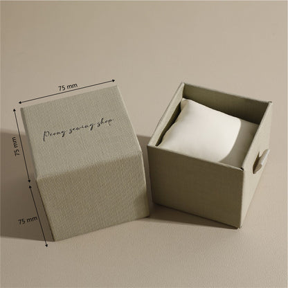 3" Watch Box Saffiano Texture Gift Box Single Watch Gift Box with Pillow Cardboard Drawer