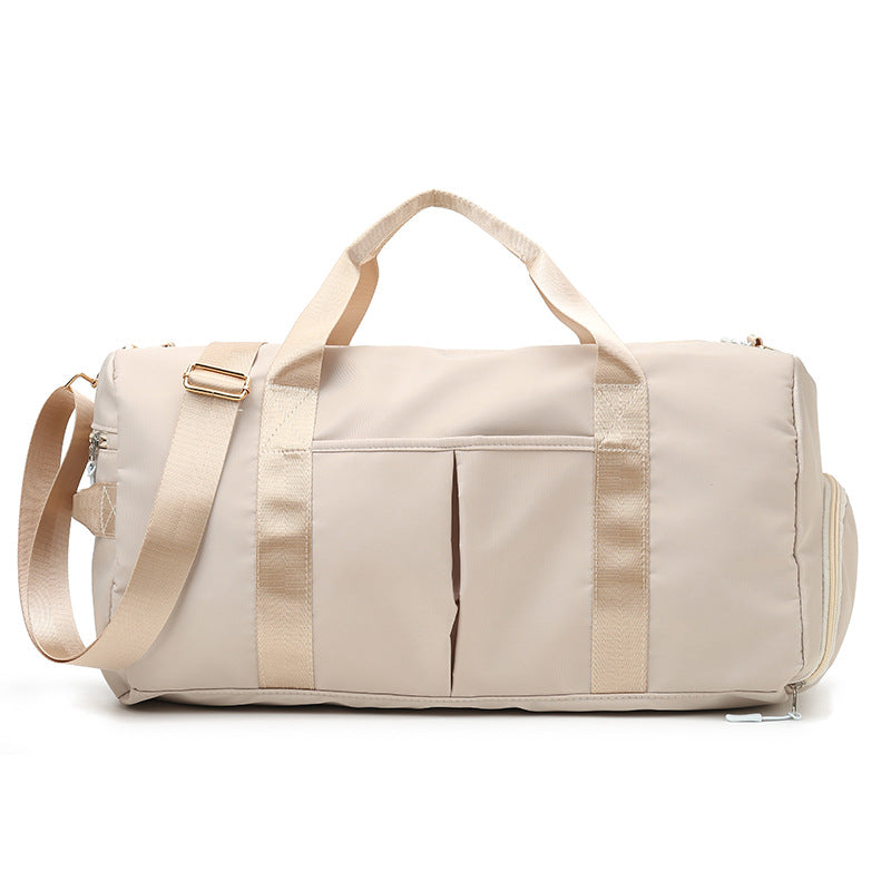 Travel Duffel Bag Sport Gym Bag Nylon Tote Bag Swimming Bag with Shoe Pouch&Wet Pocket