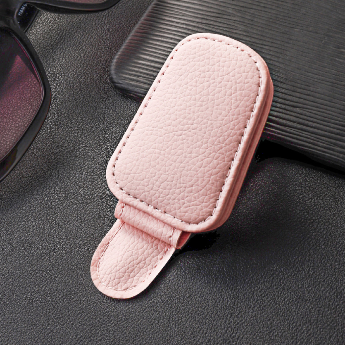 Sunglasses Holder for Car Visor Magnetic PU Clips for Glasses