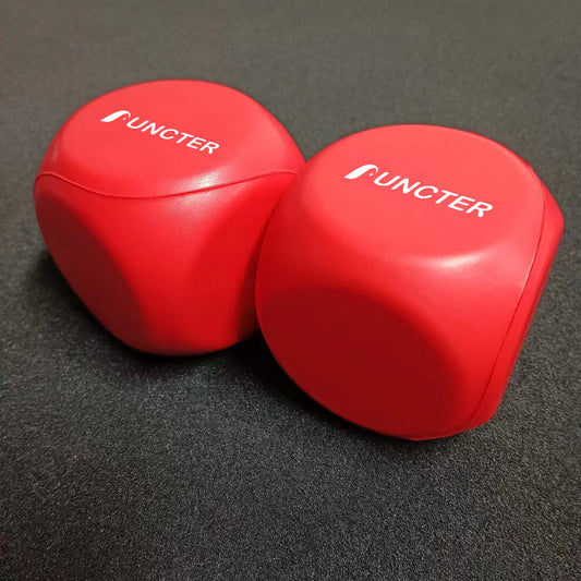 Red PU Foam Dice Model Decoration, Pressure Reducing Grip Ball