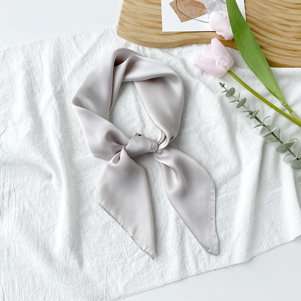 28" x 28" Light Gray Square Scarf Neck Scarves Kerchief Neckerchief Handbags Wrap Scarf #62