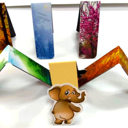 Elephant Shaped Magnetic Bookmark Book Marker Clip for Kids Custom Shaped Bookmark