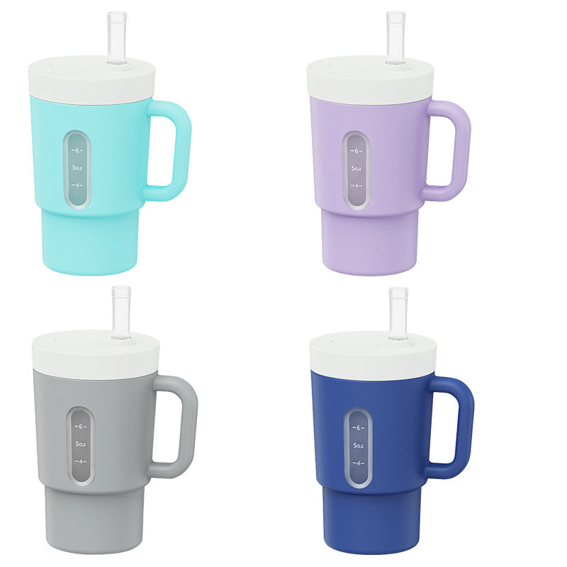 7 Oz/210ml Baby Training Cup Food-Grade Silicone Sippy Cup