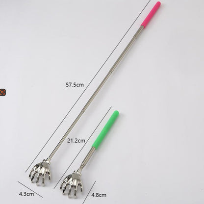 Telescoping Stainless Steel Back Scratcher W/ Soft Foam Handle for Itch Relief