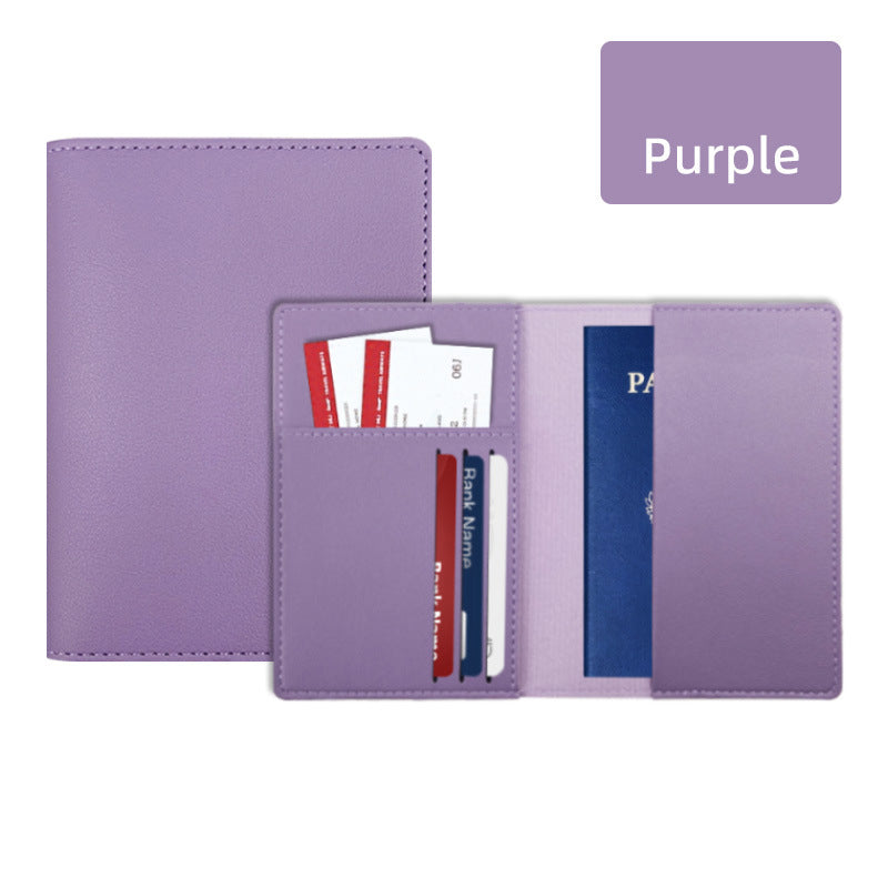 PU Leather Passport Holder Ticket Holder For Travel Slim Passport Wallet