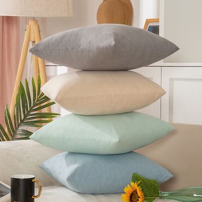 15.8 x 15.8" Premium Square Linen Throw Pillowcase With Hidden Zipper