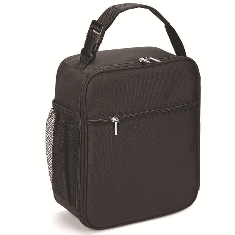 Large Capacity Oxford Lunch Tote With One Side Mesh Pocket