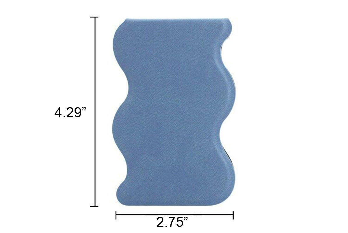 Portable Shatterproof Wavy Makeup Mirror With PU Leather Cover