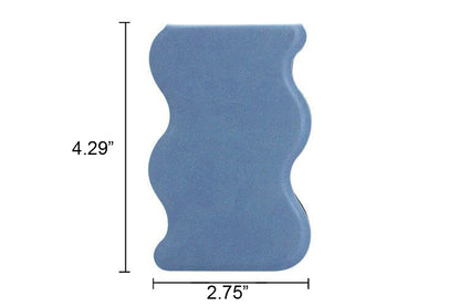 Portable Shatterproof Wavy Makeup Mirror With PU Leather Cover