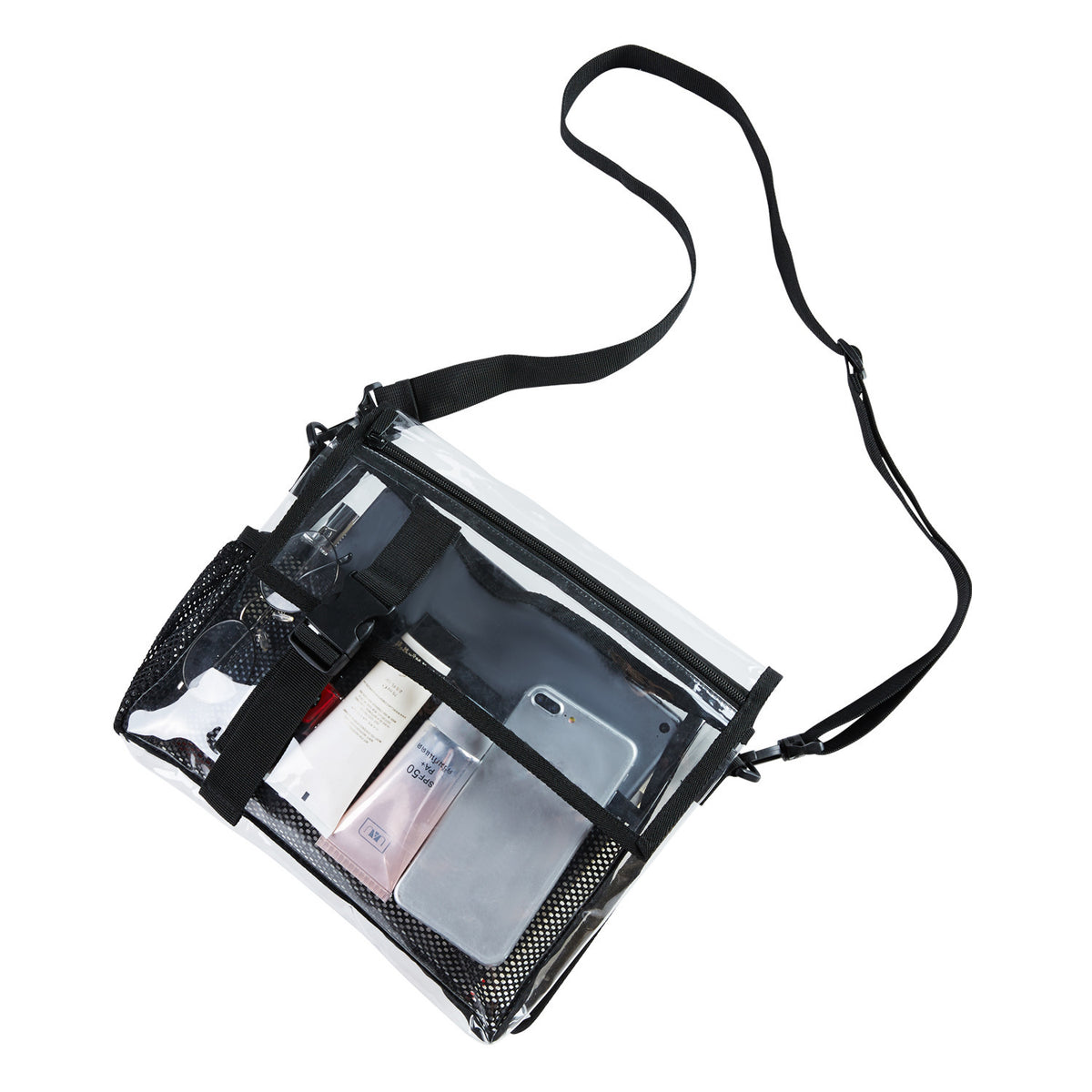 PVC Transparent School Bag Shoulder Bag Stadium Approved Bag Clear Bag Crossbody Bag