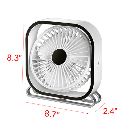 USB Desktop Personal Fan with 3 Speeds Strong Wind