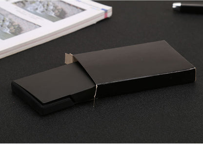 Stainless Steel Business Card Holder W/Plastic Cover