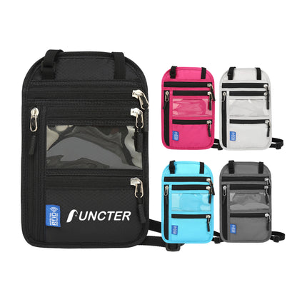 Multi-Pocket Compartment Anti-Theft ID Card Shoulder Bag