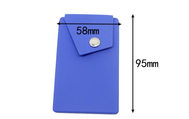 Silicone Phone Wallet w/Button