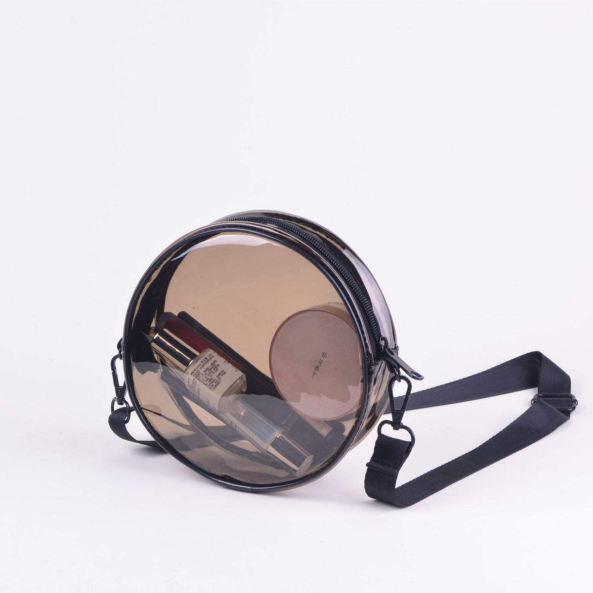 PVC Transparent Shoulder Bag Clear Bag Crossbody Bag W/Strap Stadium Approved Bag(Size M)