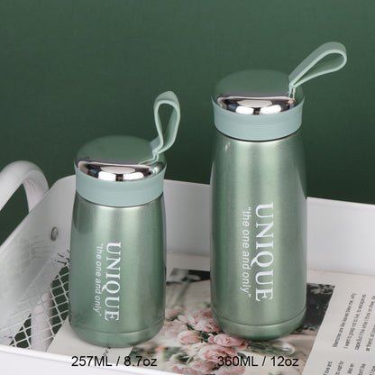 8.7oz/257ML 304 Stainless Steel Mini Insulated Water Bottle With Screw-on Lid Portable Vaccum Mug