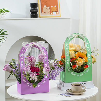 Kraft Paper Bouquet Gift Tote Bag W/ Handle