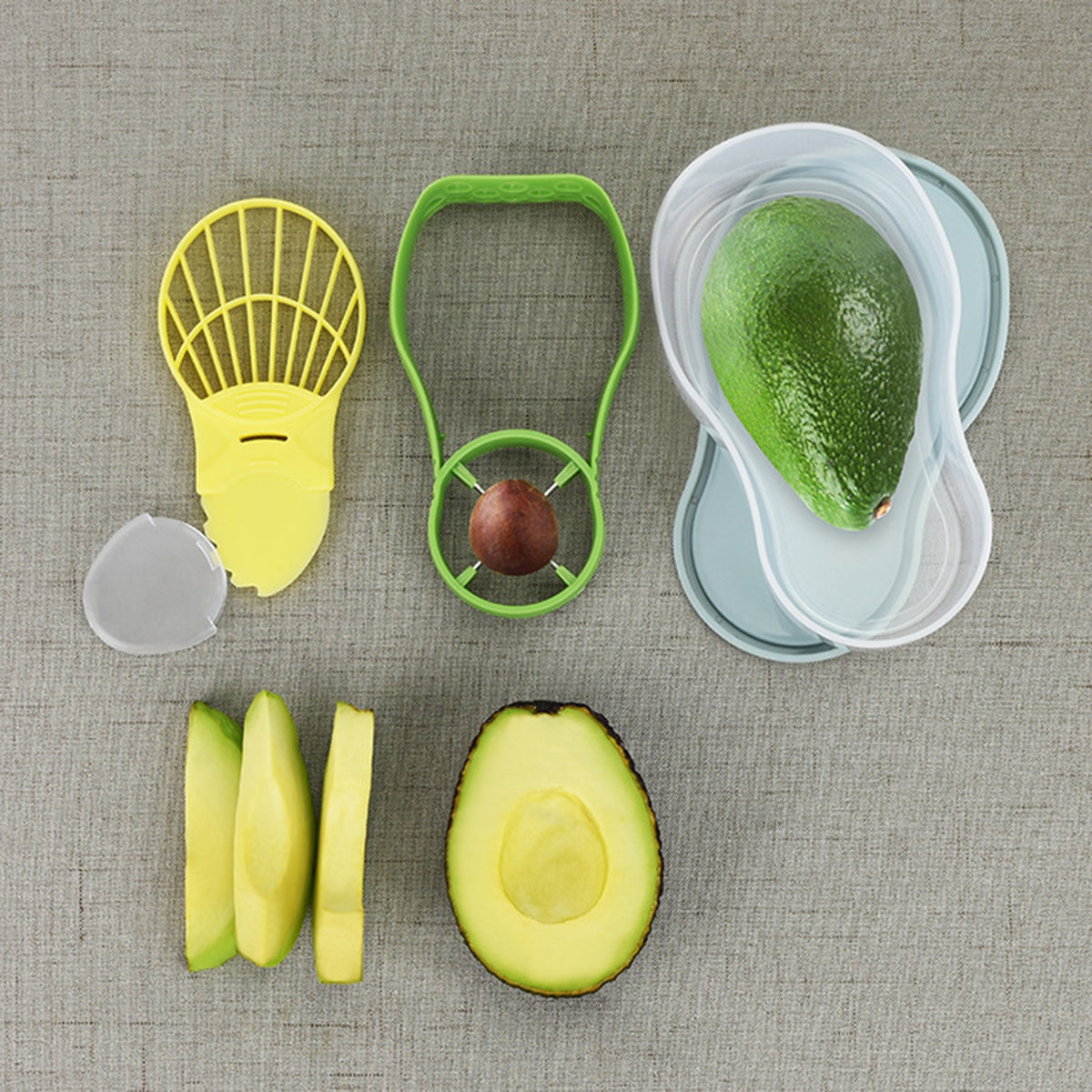 Keeper for Avocado, Container Saver Holder for Avocado Storage Set Kitchen Tool (3" 1)