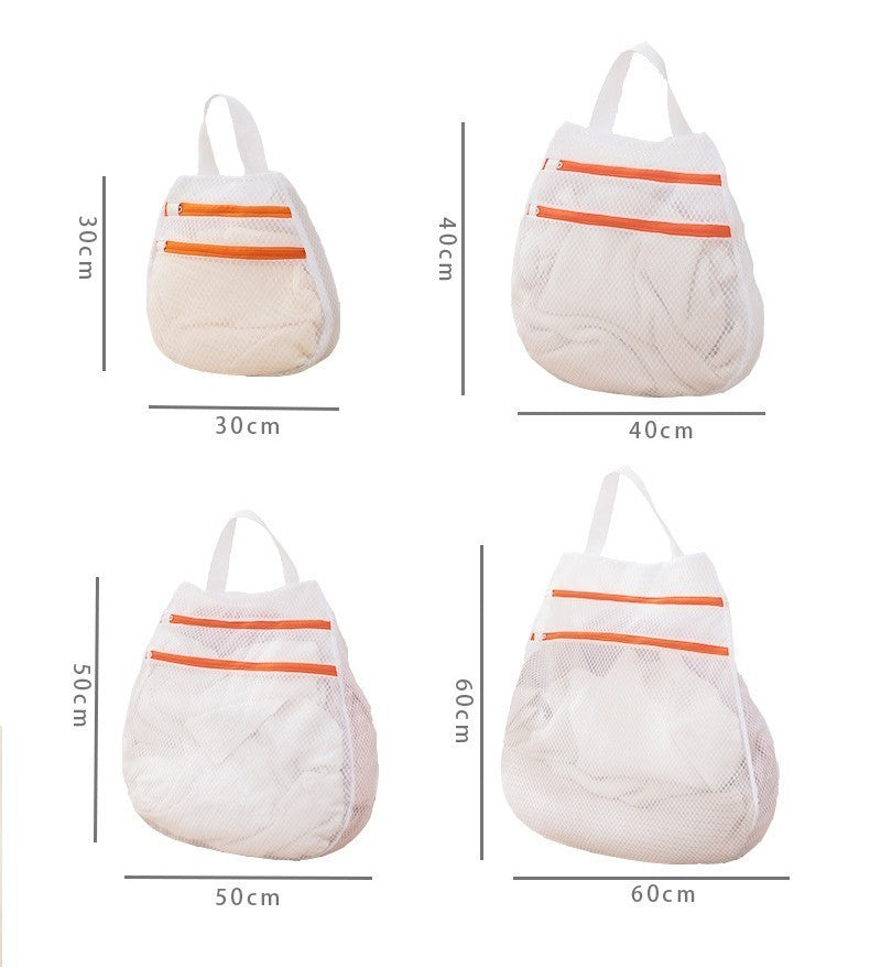 24x24" Portable Double Zippered Mesh Laundry Bags Laundry Wash Bags for Delicates-Woven Label