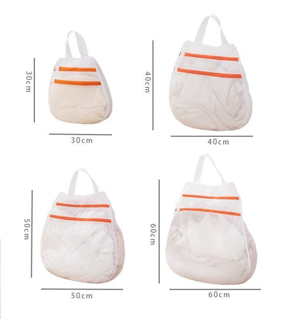 24x24" Portable Double Zippered Mesh Laundry Bags Laundry Wash Bags for Delicates-Woven Label