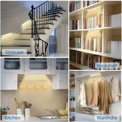 4" L Magnetic Rechargeable Under Cabinet Lighting Motion Sensor Closet Lights