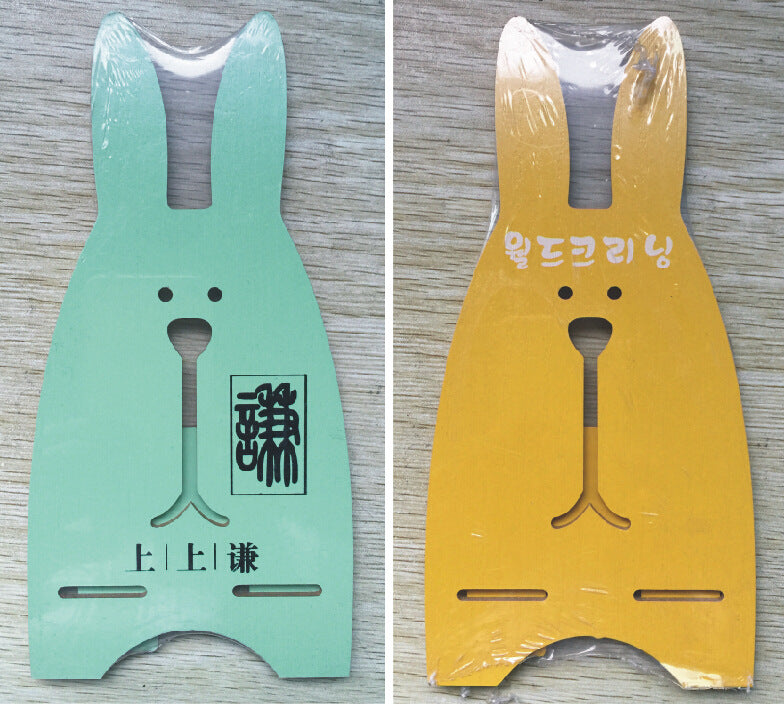 Creative Wooden Adorable Rabbit Shape Phone Stand