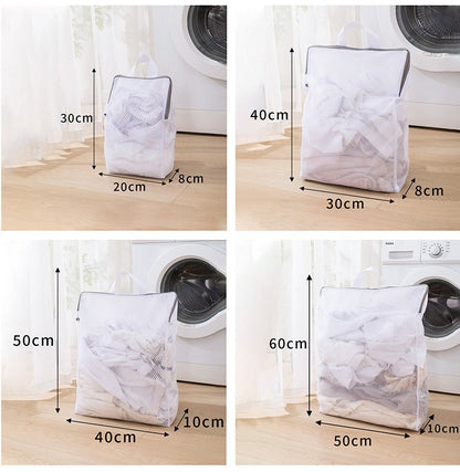 8x12" Portable Coarse Mesh Laundry Bags Laundry Wash Bags for Delicates-Woven Label