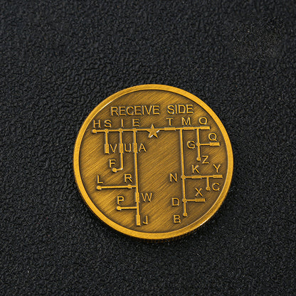 1.8" Brass Embossed Commemorative Medallion Antique Commemorative Coins