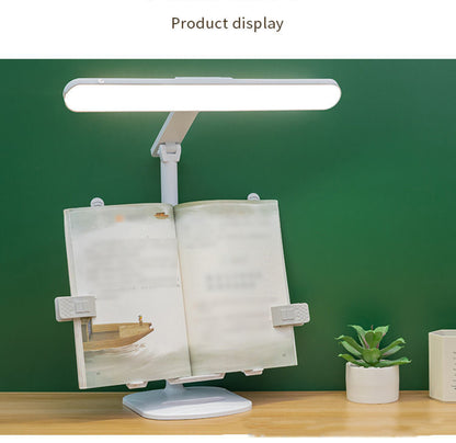 Desk Lamp with Adjustable Book Stand, Battery Operated Rechargeable Table Lamp