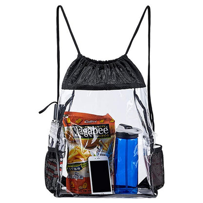 Portable Waterproof PVC Transparent Drawstring Bag Backpack