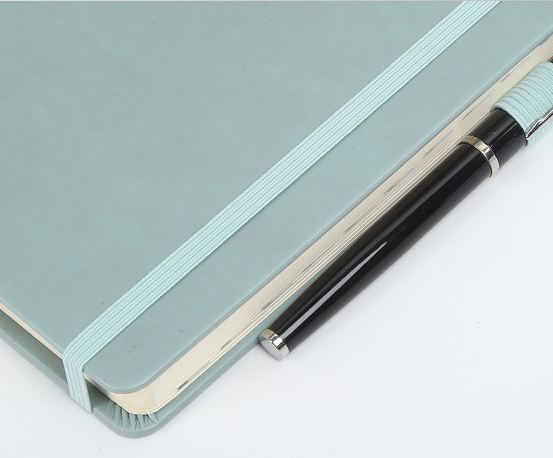 A5 Notebook Business Notepad PU Leather Notebook With Pen Loop For Office