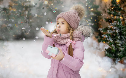 Children Cable Knit Beanie W/ Pom-pom